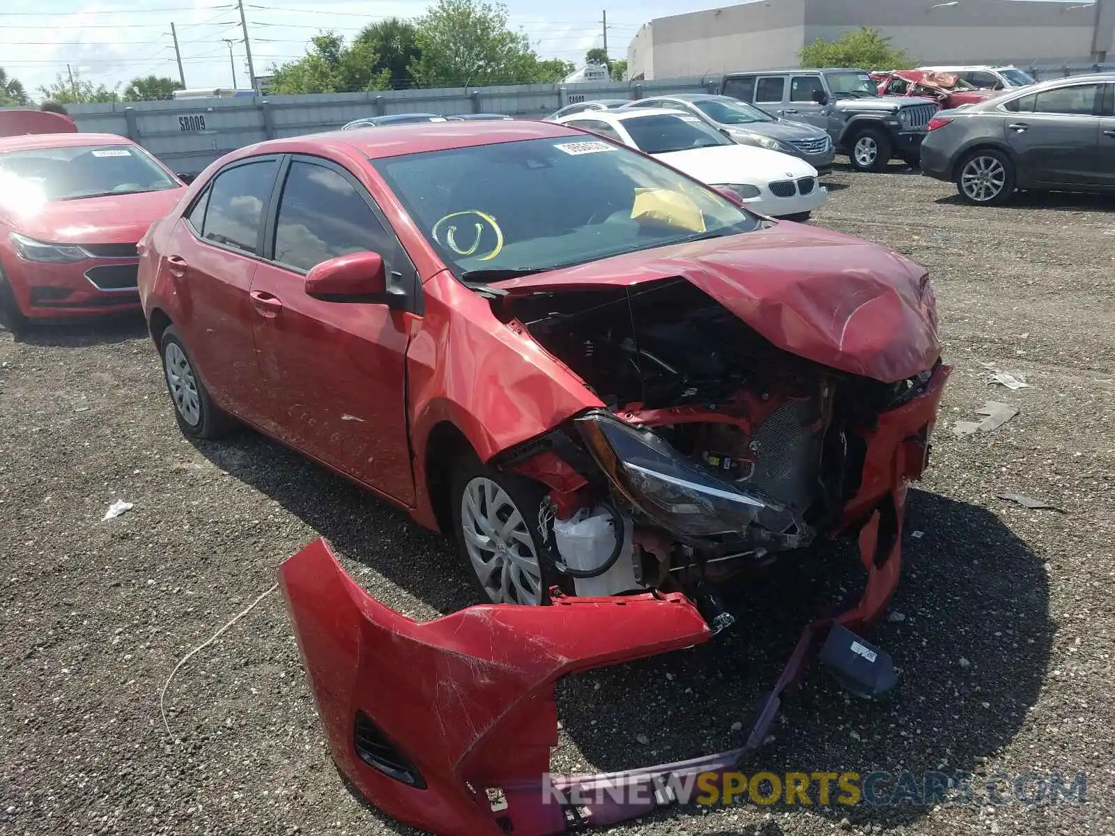 1 Photograph of a damaged car 5YFBURHE1KP863514 TOYOTA COROLLA 2019