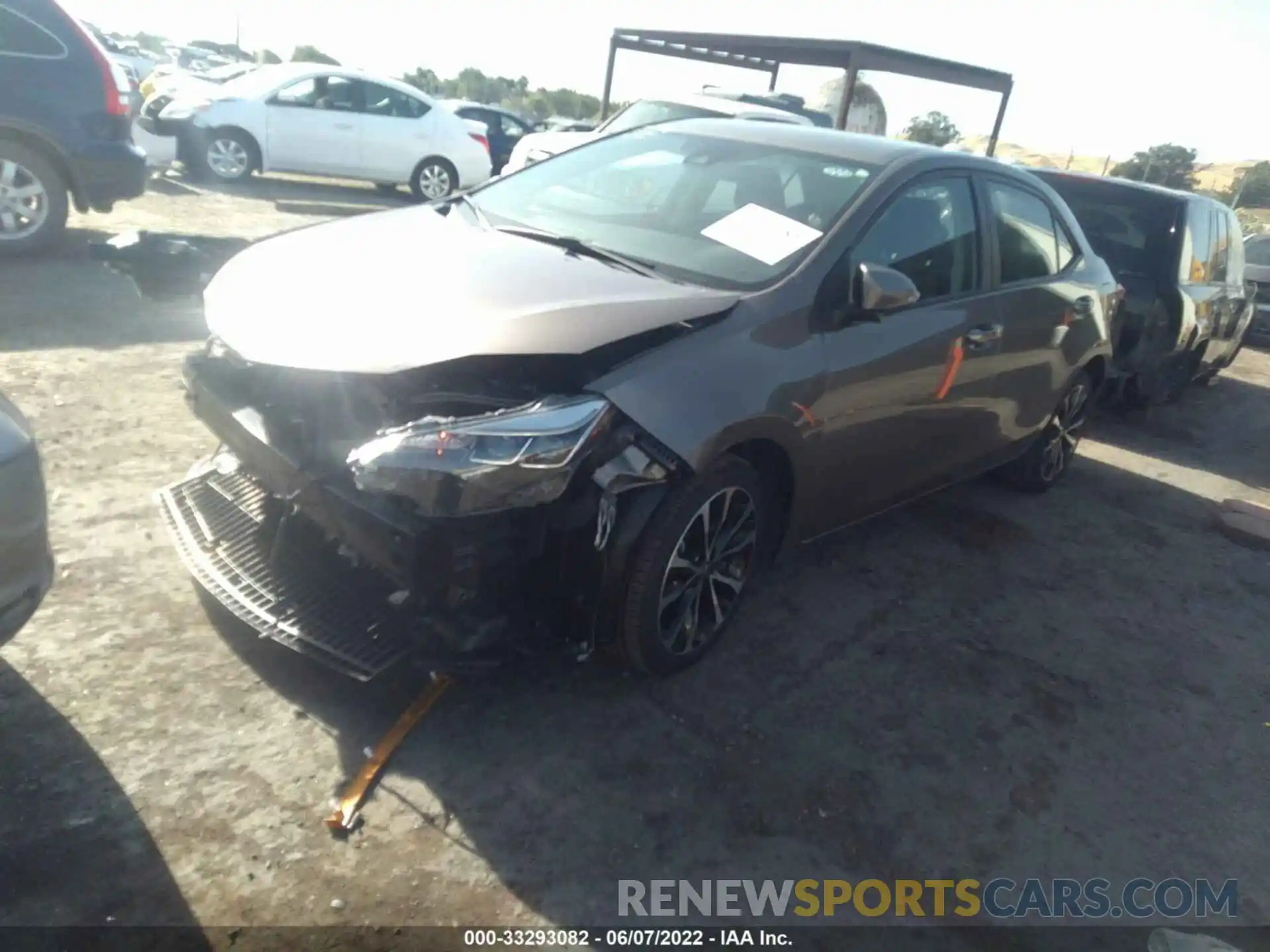 2 Photograph of a damaged car 5YFBURHE1KP863545 TOYOTA COROLLA 2019