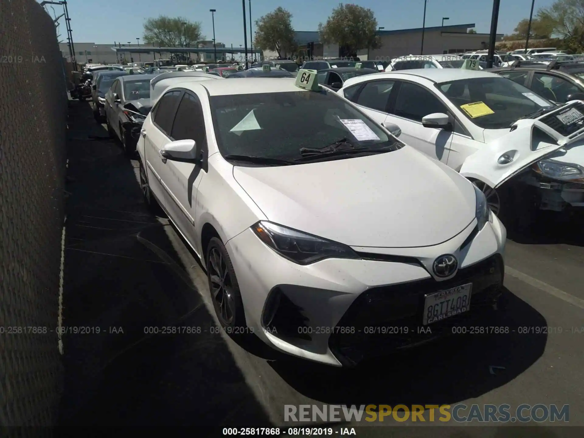 1 Photograph of a damaged car 5YFBURHE1KP863870 TOYOTA COROLLA 2019