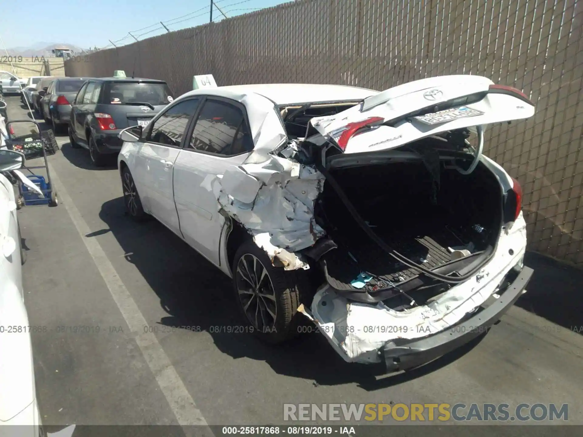 3 Photograph of a damaged car 5YFBURHE1KP863870 TOYOTA COROLLA 2019