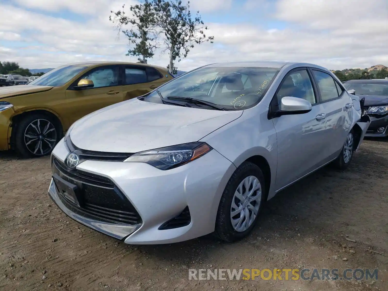 2 Photograph of a damaged car 5YFBURHE1KP864520 TOYOTA COROLLA 2019