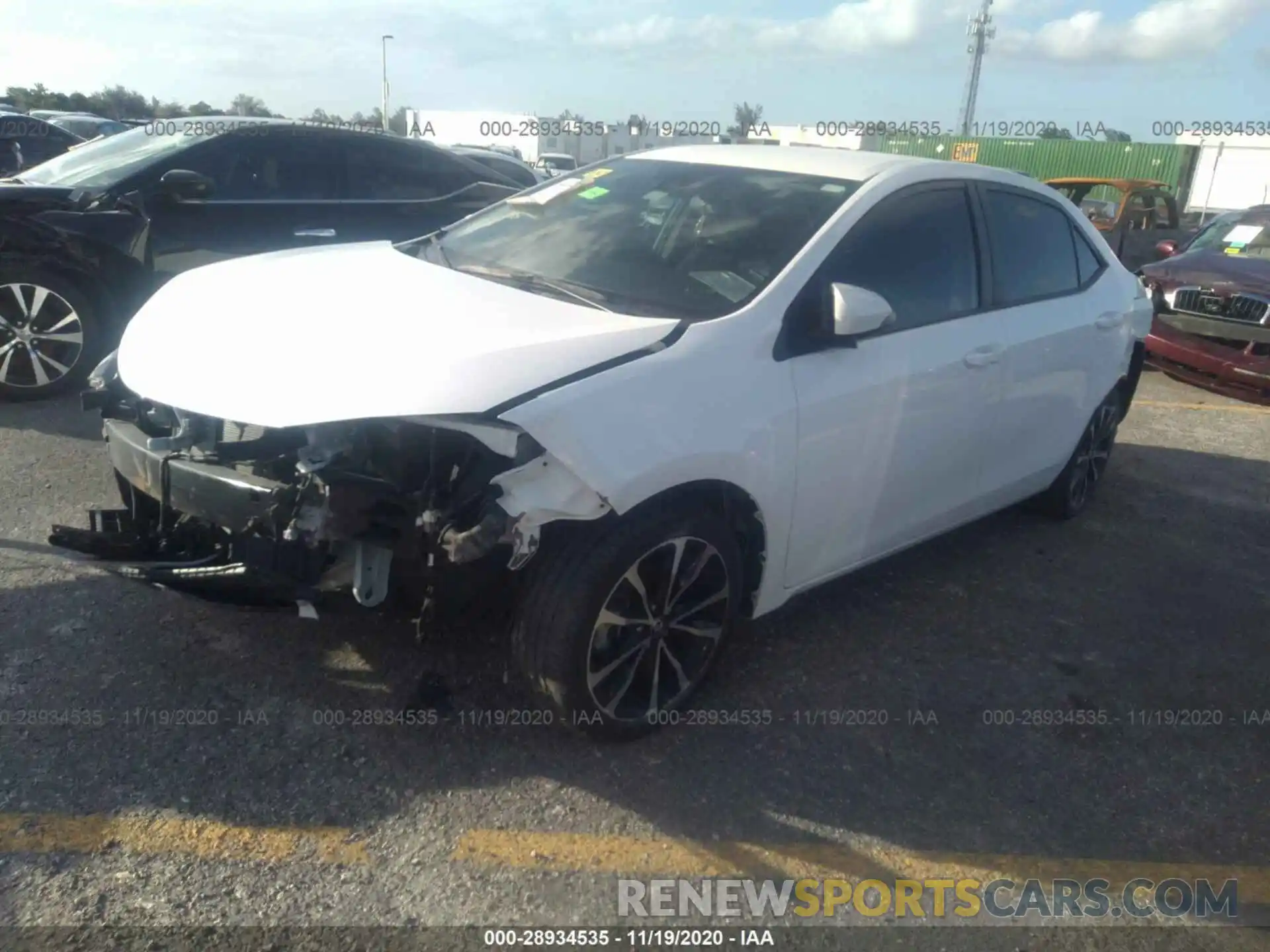 2 Photograph of a damaged car 5YFBURHE1KP865361 TOYOTA COROLLA 2019