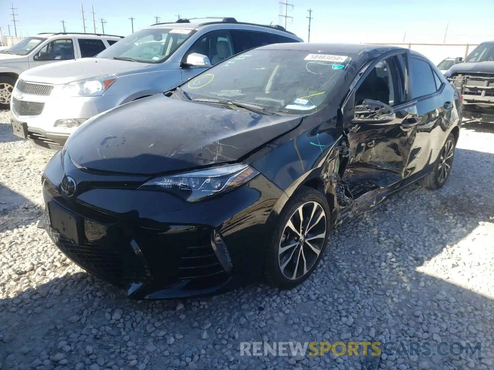 2 Photograph of a damaged car 5YFBURHE1KP866011 TOYOTA COROLLA 2019