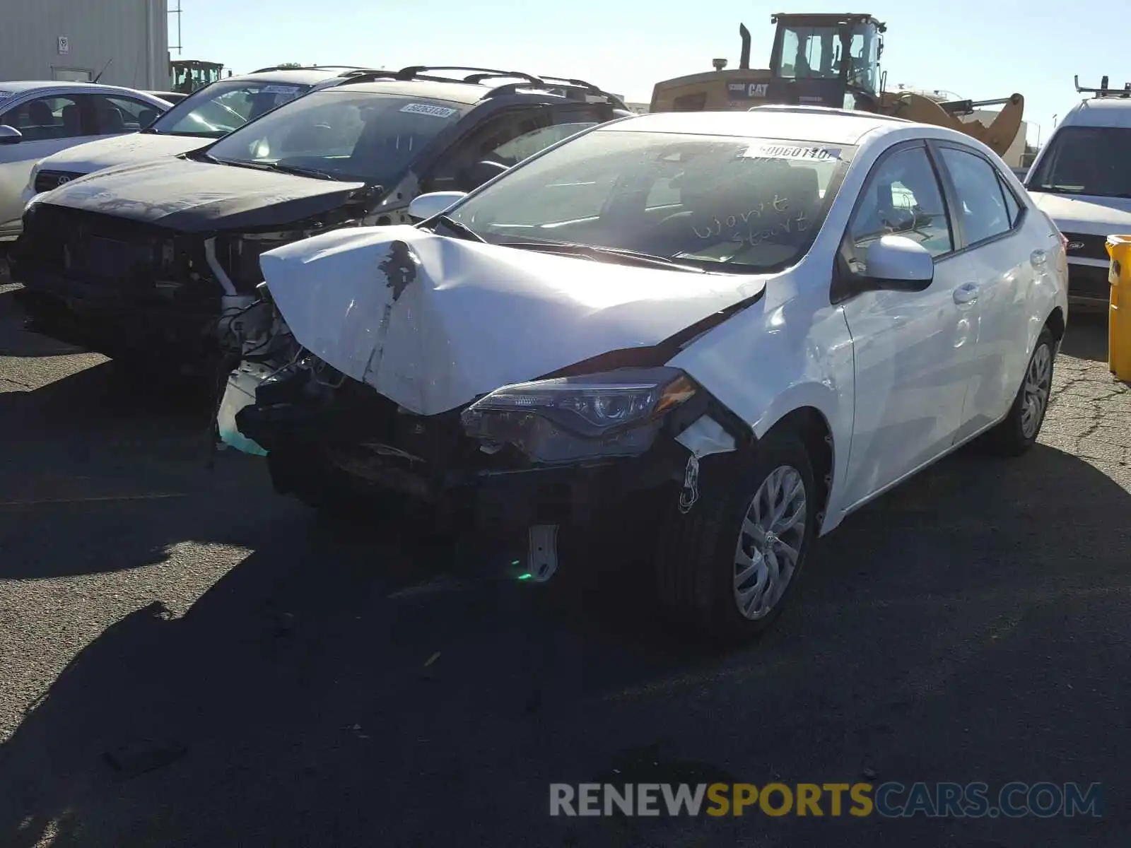 2 Photograph of a damaged car 5YFBURHE1KP866221 TOYOTA COROLLA 2019