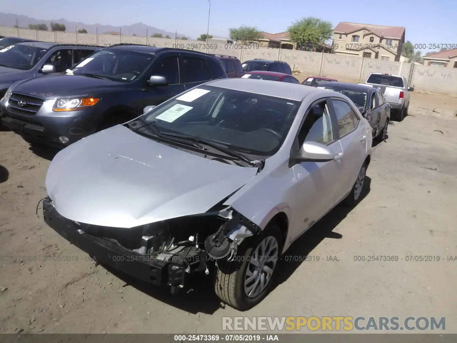 2 Photograph of a damaged car 5YFBURHE1KP866610 TOYOTA COROLLA 2019