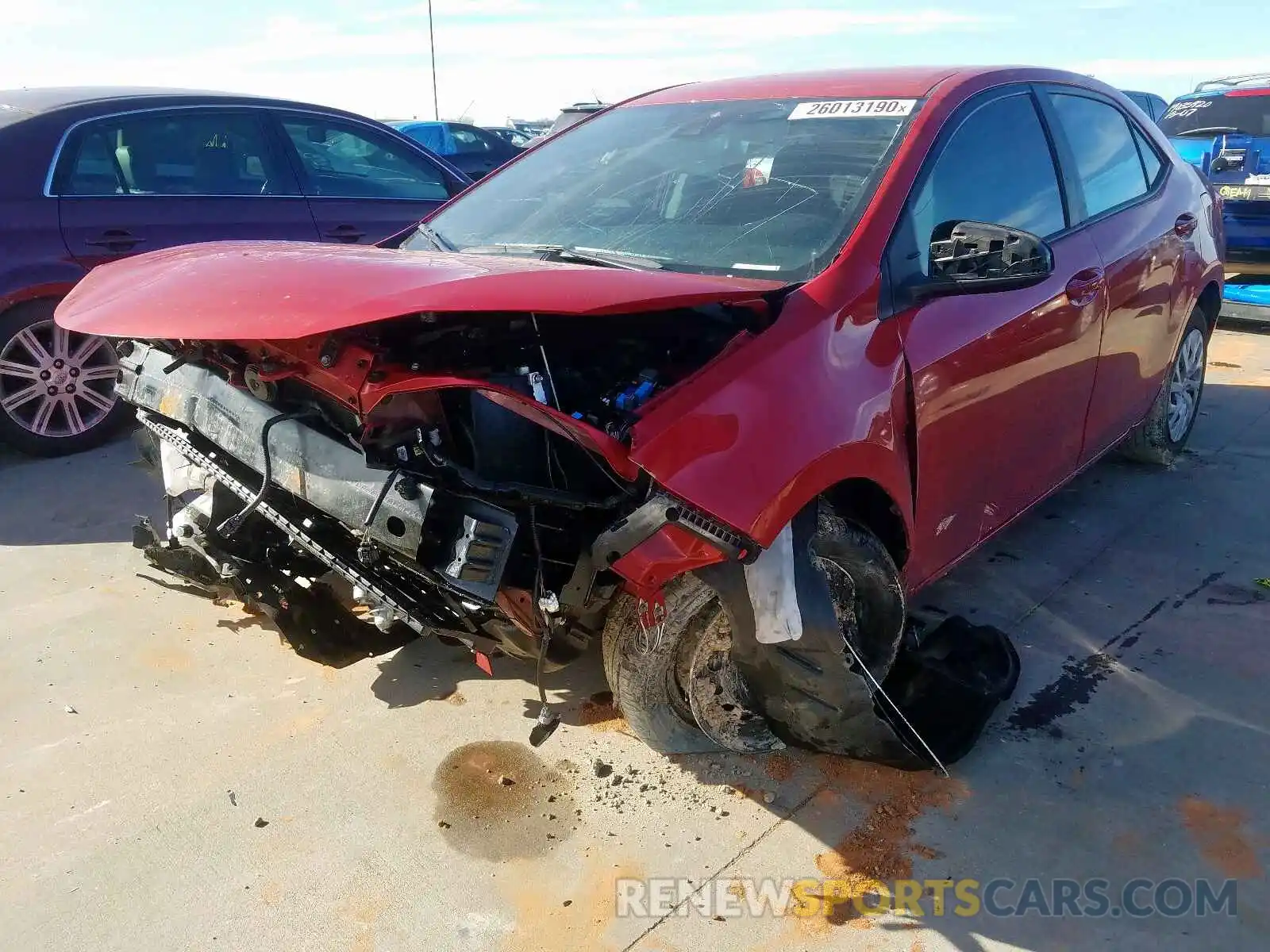 2 Photograph of a damaged car 5YFBURHE1KP867157 TOYOTA COROLLA 2019