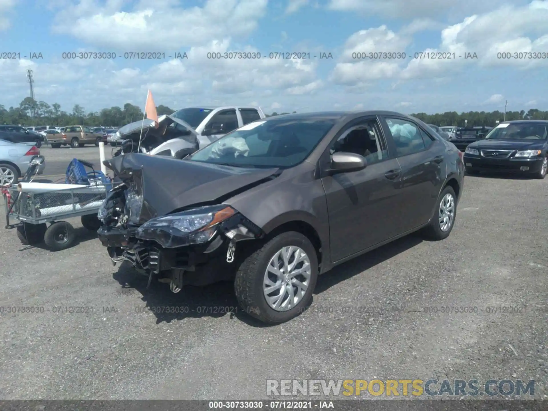 2 Photograph of a damaged car 5YFBURHE1KP868437 TOYOTA COROLLA 2019