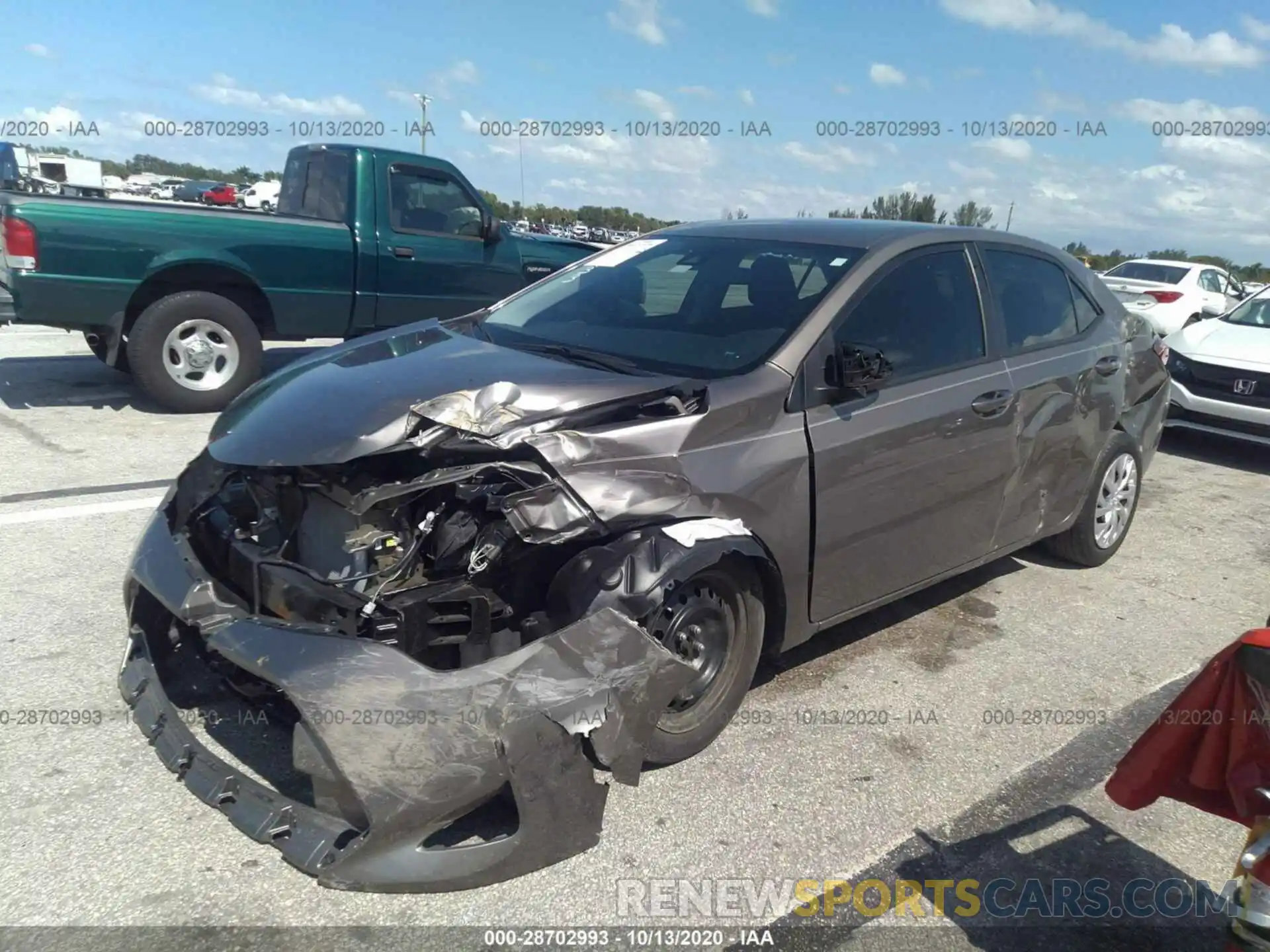 2 Photograph of a damaged car 5YFBURHE1KP869233 TOYOTA COROLLA 2019