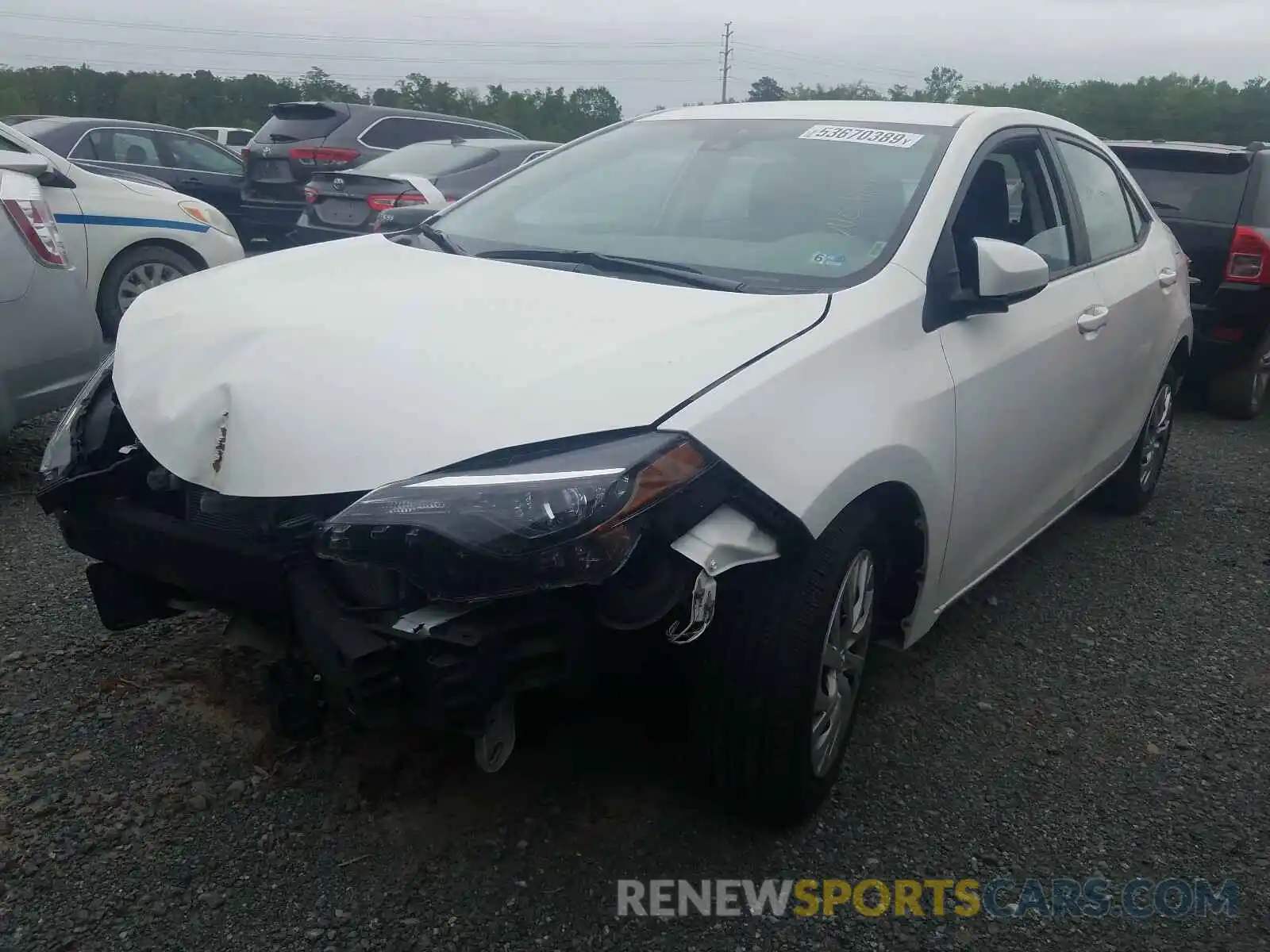 2 Photograph of a damaged car 5YFBURHE1KP870169 TOYOTA COROLLA 2019