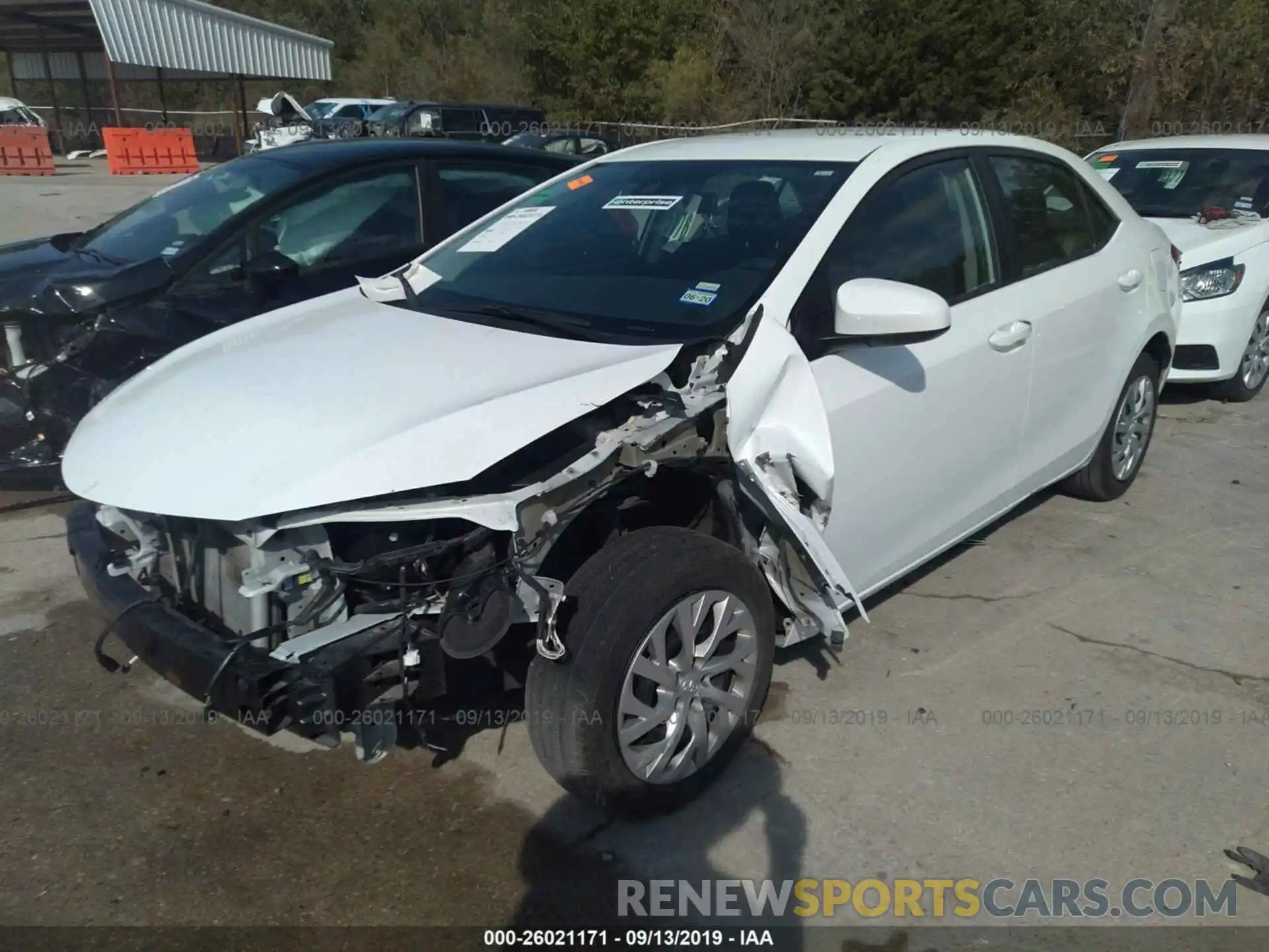 2 Photograph of a damaged car 5YFBURHE1KP870883 TOYOTA COROLLA 2019