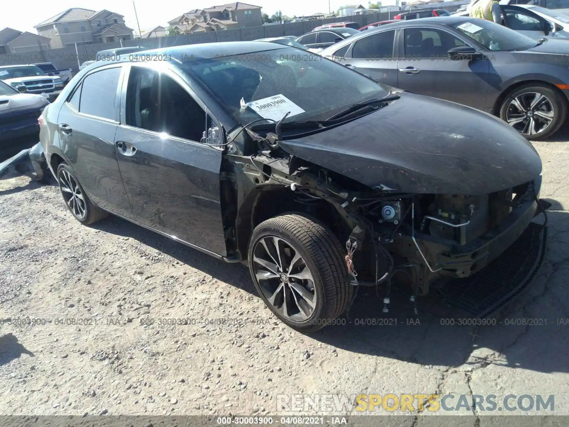 1 Photograph of a damaged car 5YFBURHE1KP870981 TOYOTA COROLLA 2019