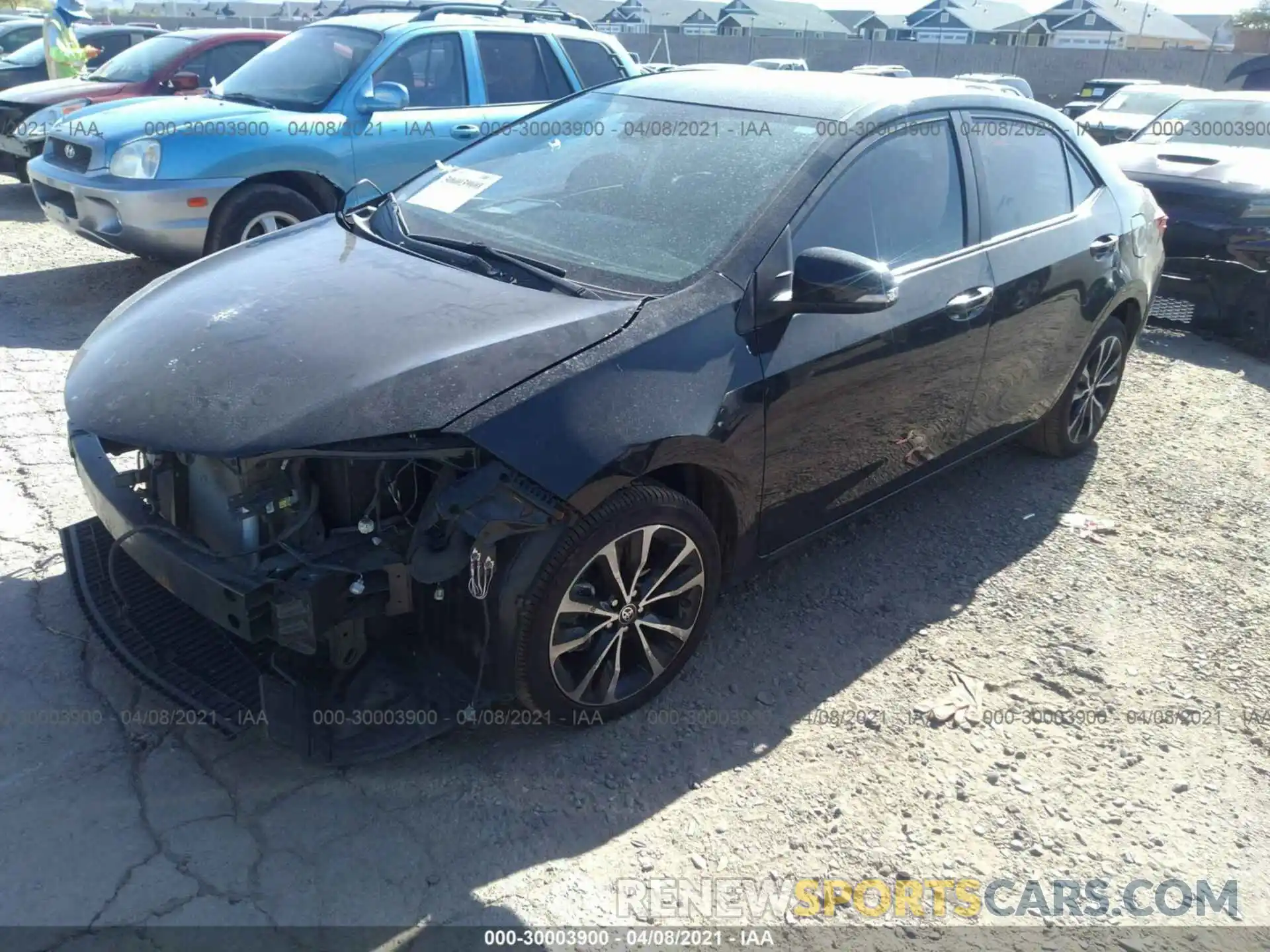 2 Photograph of a damaged car 5YFBURHE1KP870981 TOYOTA COROLLA 2019