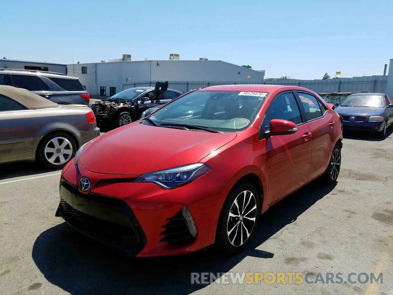 2 Photograph of a damaged car 5YFBURHE1KP871600 TOYOTA COROLLA 2019