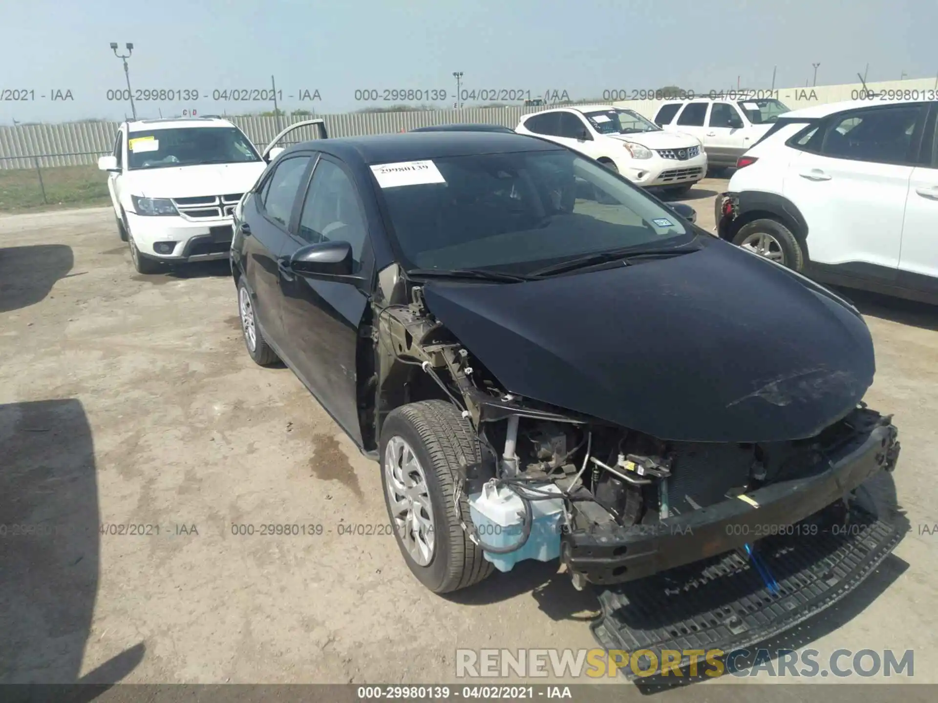 1 Photograph of a damaged car 5YFBURHE1KP871645 TOYOTA COROLLA 2019