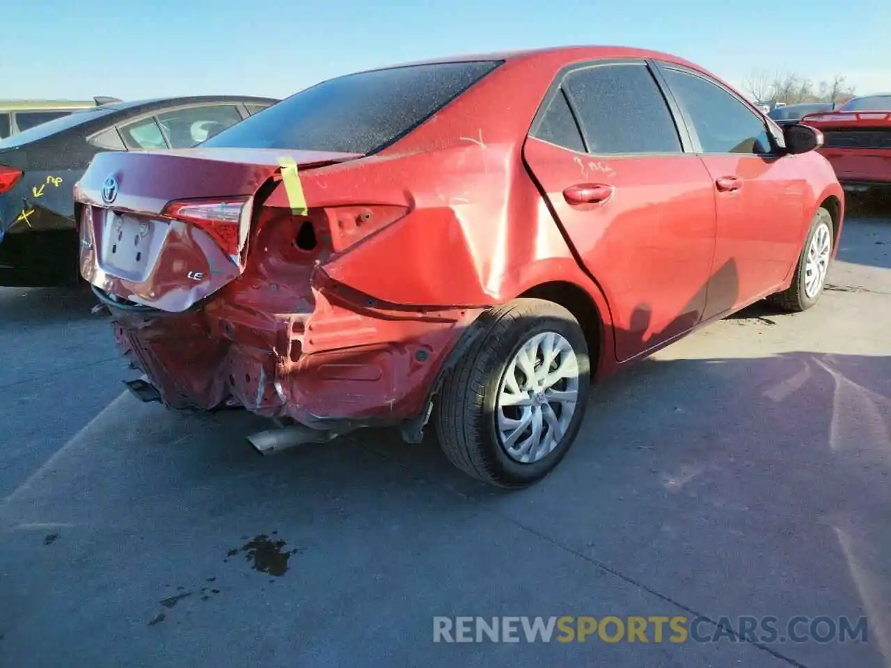 4 Photograph of a damaged car 5YFBURHE1KP872326 TOYOTA COROLLA 2019