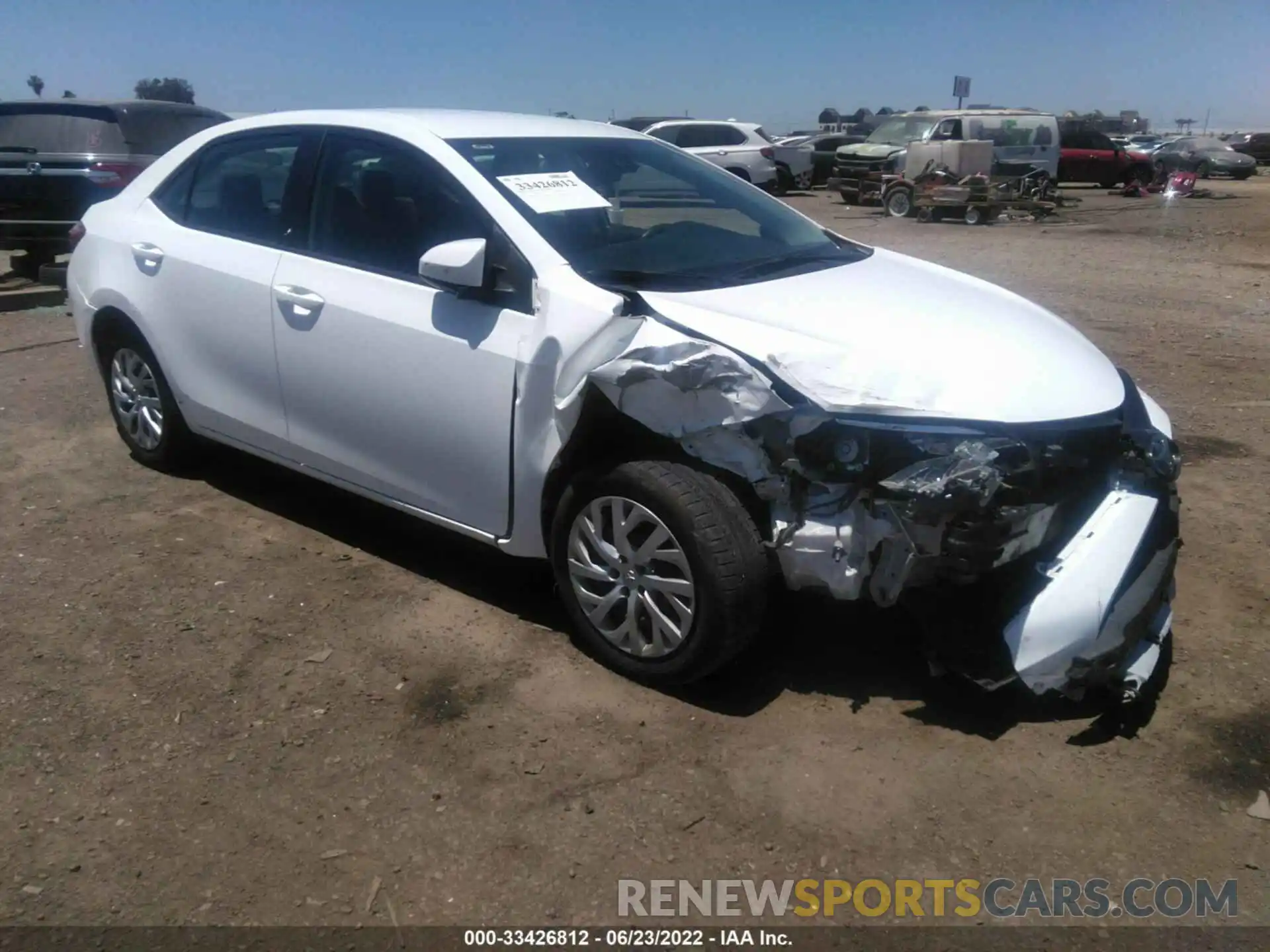 1 Photograph of a damaged car 5YFBURHE1KP872777 TOYOTA COROLLA 2019