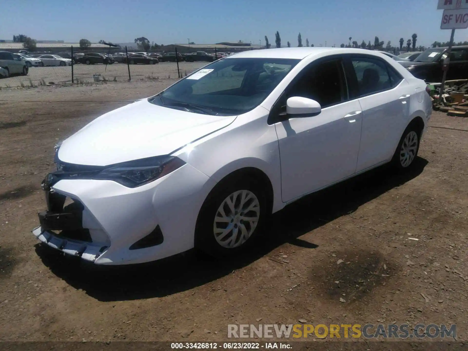 2 Photograph of a damaged car 5YFBURHE1KP872777 TOYOTA COROLLA 2019