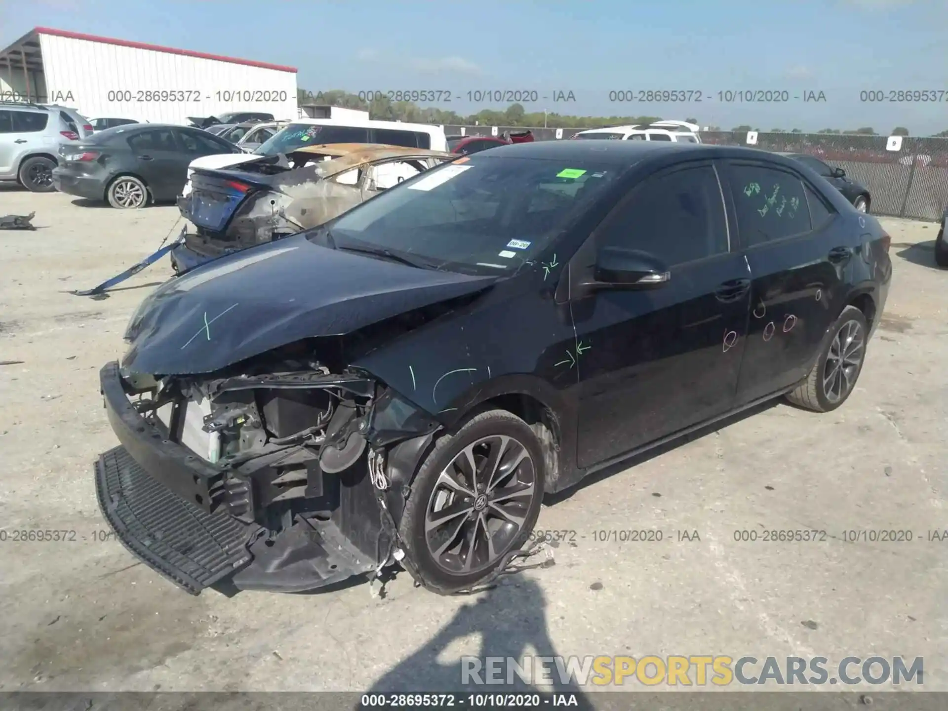 2 Photograph of a damaged car 5YFBURHE1KP872939 TOYOTA COROLLA 2019