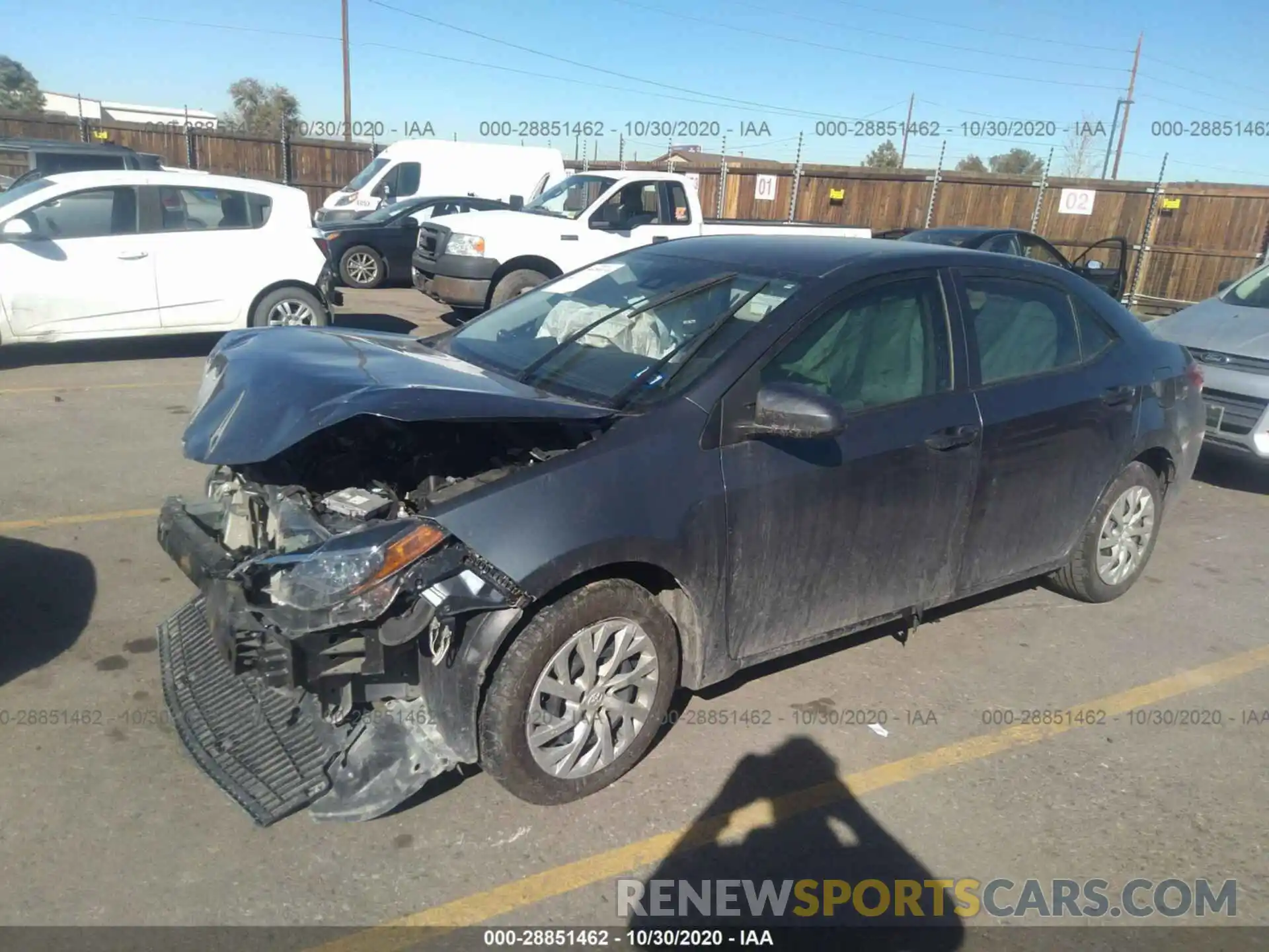 2 Photograph of a damaged car 5YFBURHE1KP872956 TOYOTA COROLLA 2019