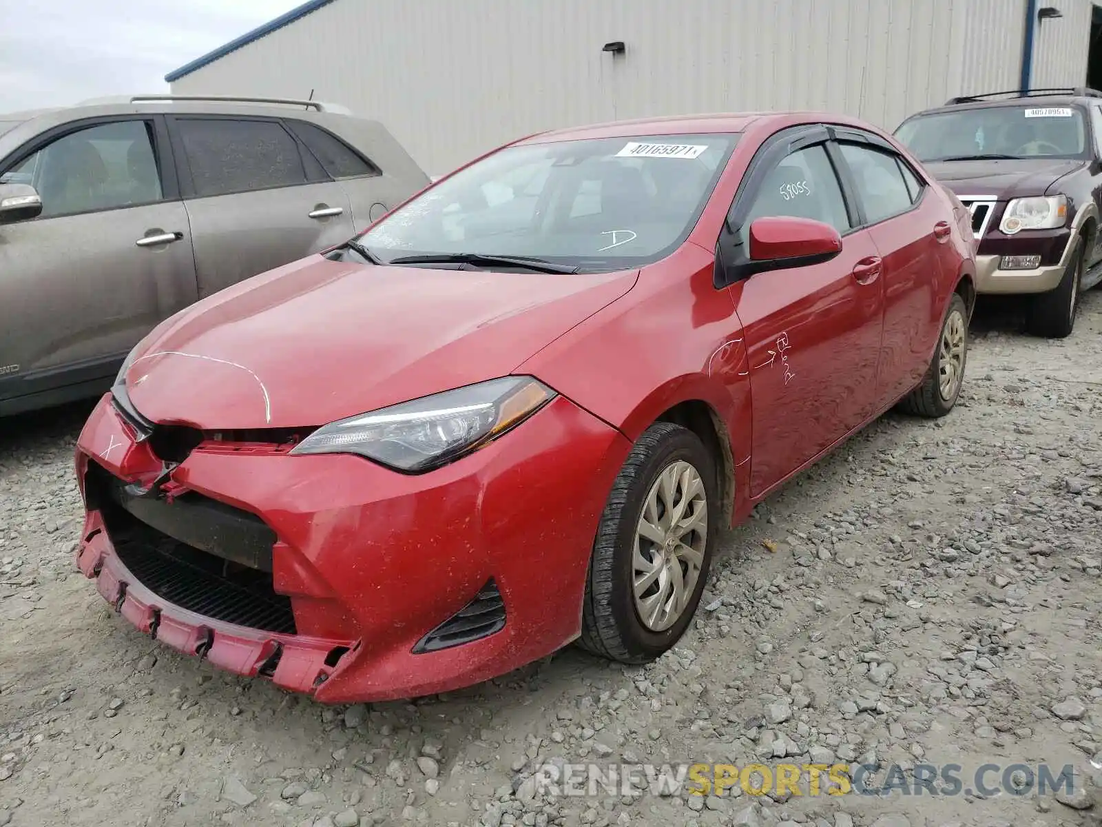 2 Photograph of a damaged car 5YFBURHE1KP873539 TOYOTA COROLLA 2019