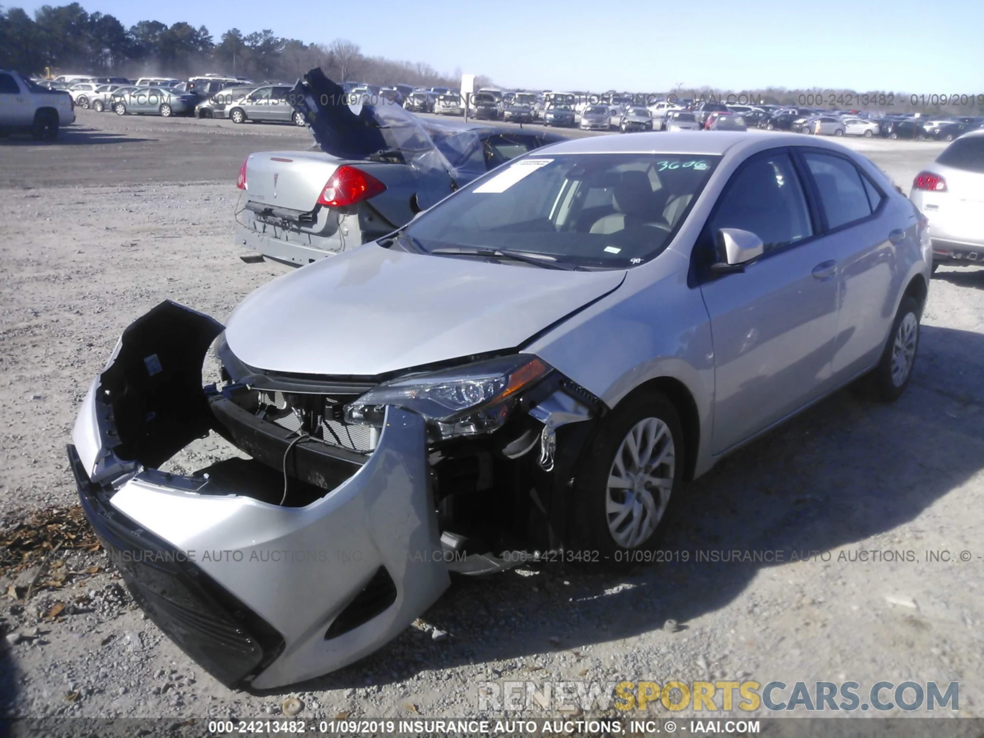 2 Photograph of a damaged car 5YFBURHE1KP873606 TOYOTA COROLLA 2019