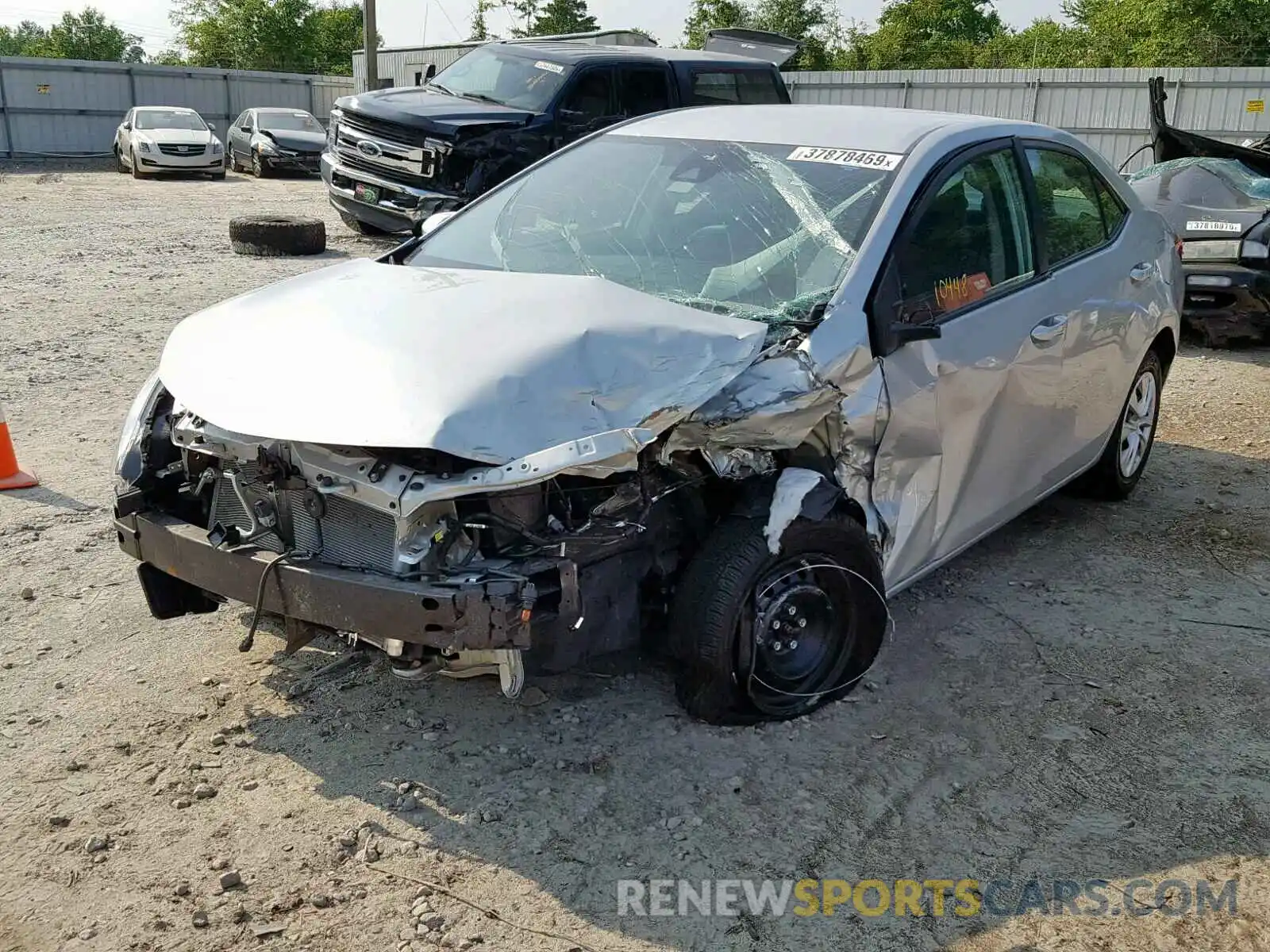 2 Photograph of a damaged car 5YFBURHE1KP873847 TOYOTA COROLLA 2019