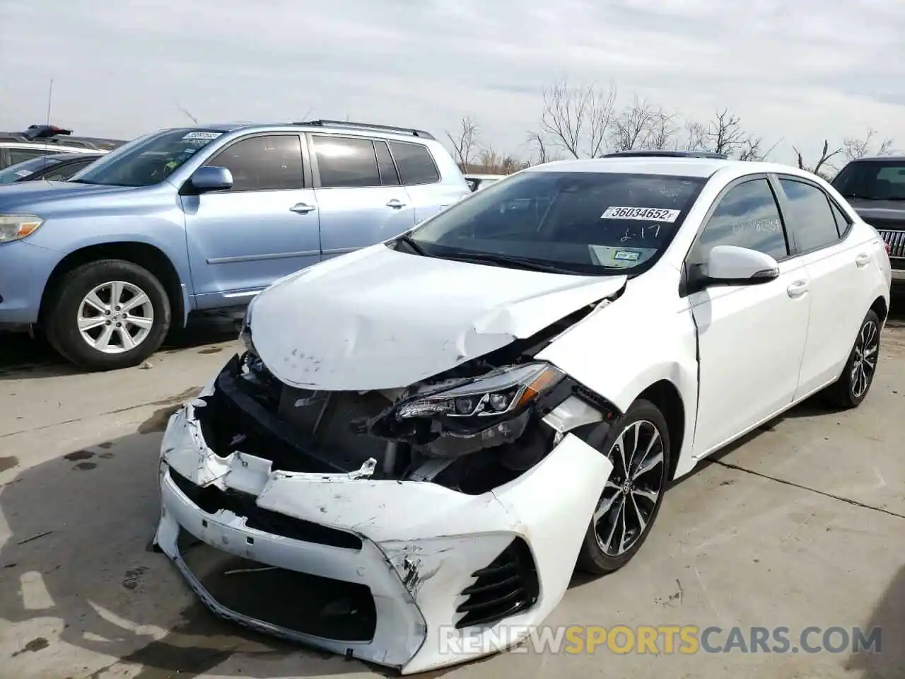 2 Photograph of a damaged car 5YFBURHE1KP873993 TOYOTA COROLLA 2019