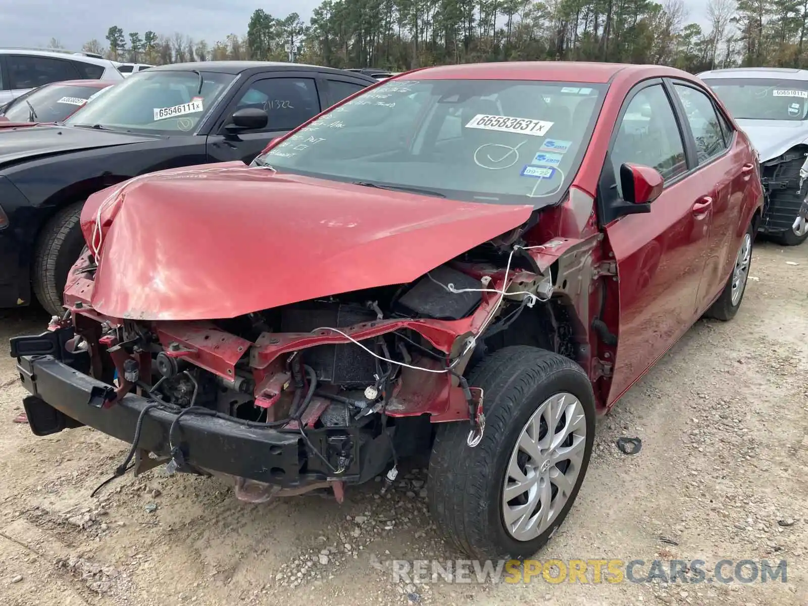 2 Photograph of a damaged car 5YFBURHE1KP874674 TOYOTA COROLLA 2019