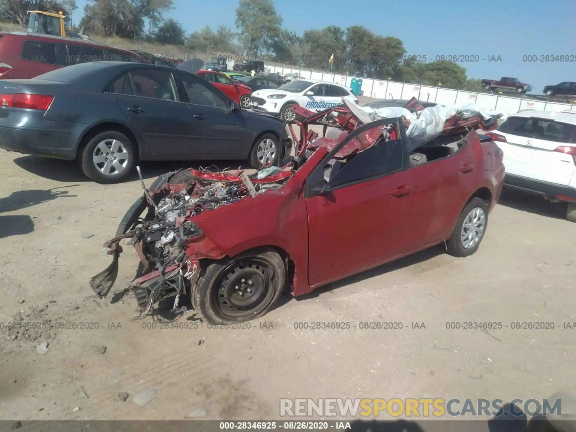 2 Photograph of a damaged car 5YFBURHE1KP875050 TOYOTA COROLLA 2019