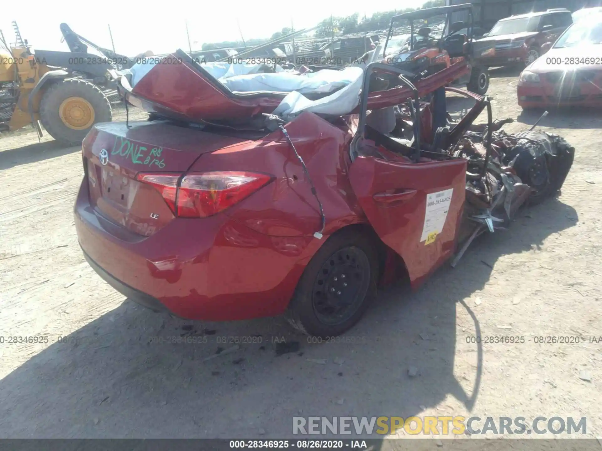 4 Photograph of a damaged car 5YFBURHE1KP875050 TOYOTA COROLLA 2019