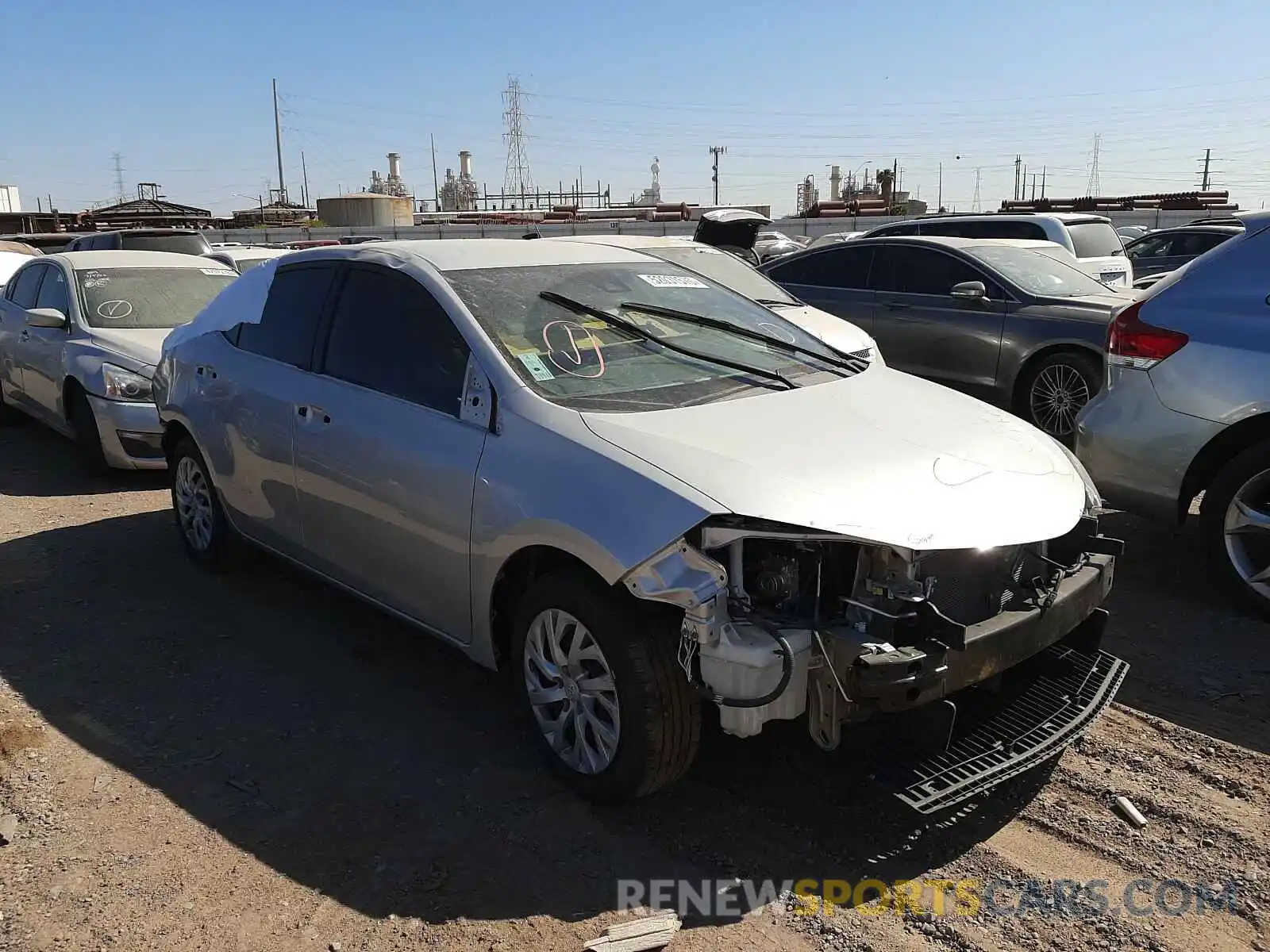 1 Photograph of a damaged car 5YFBURHE1KP875694 TOYOTA COROLLA 2019