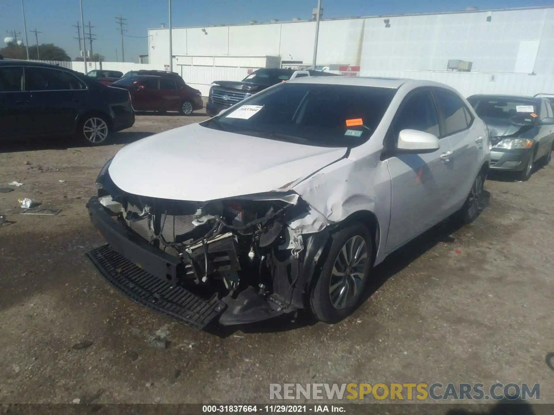 2 Photograph of a damaged car 5YFBURHE1KP878286 TOYOTA COROLLA 2019