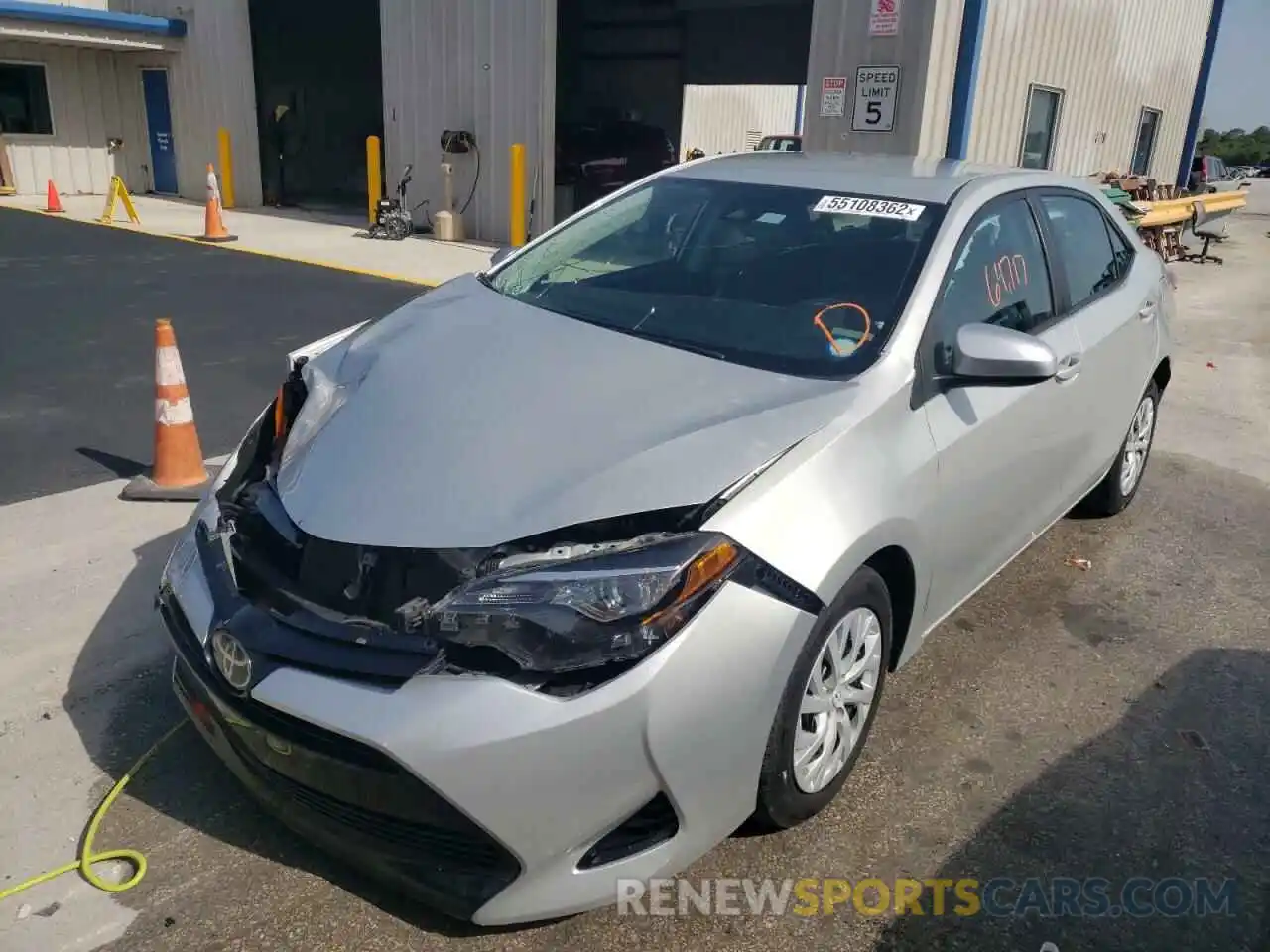 2 Photograph of a damaged car 5YFBURHE1KP878479 TOYOTA COROLLA 2019