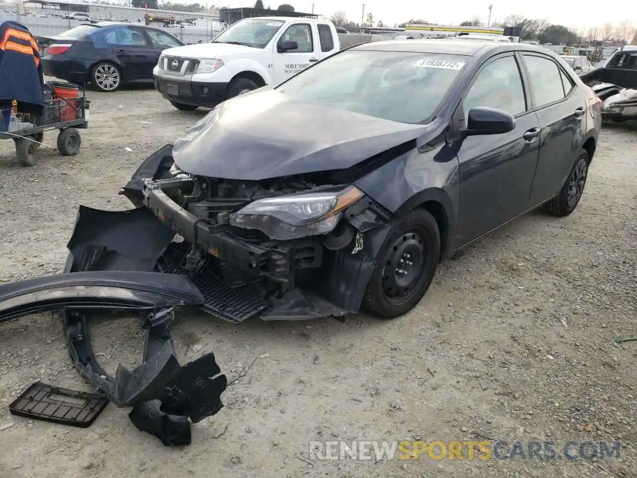 2 Photograph of a damaged car 5YFBURHE1KP878529 TOYOTA COROLLA 2019