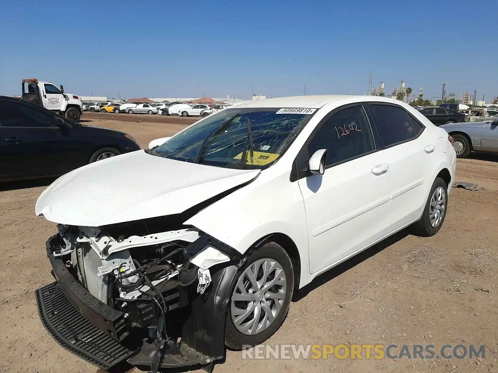 2 Photograph of a damaged car 5YFBURHE1KP879017 TOYOTA COROLLA 2019