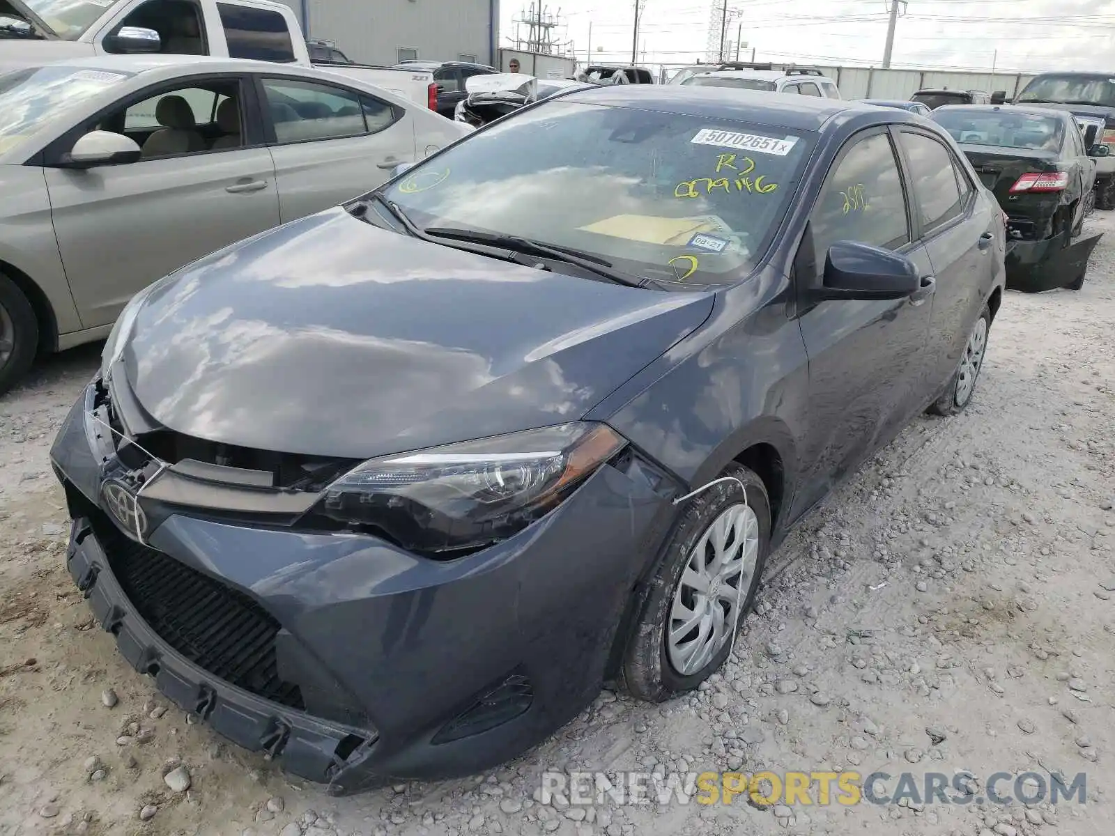 2 Photograph of a damaged car 5YFBURHE1KP879146 TOYOTA COROLLA 2019