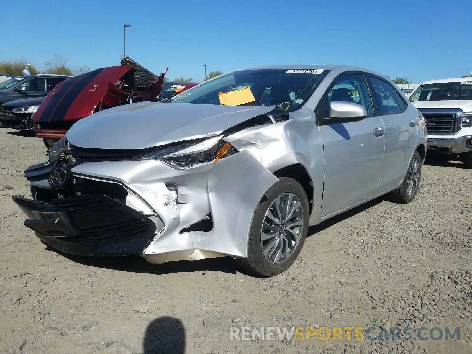 2 Photograph of a damaged car 5YFBURHE1KP879938 TOYOTA COROLLA 2019