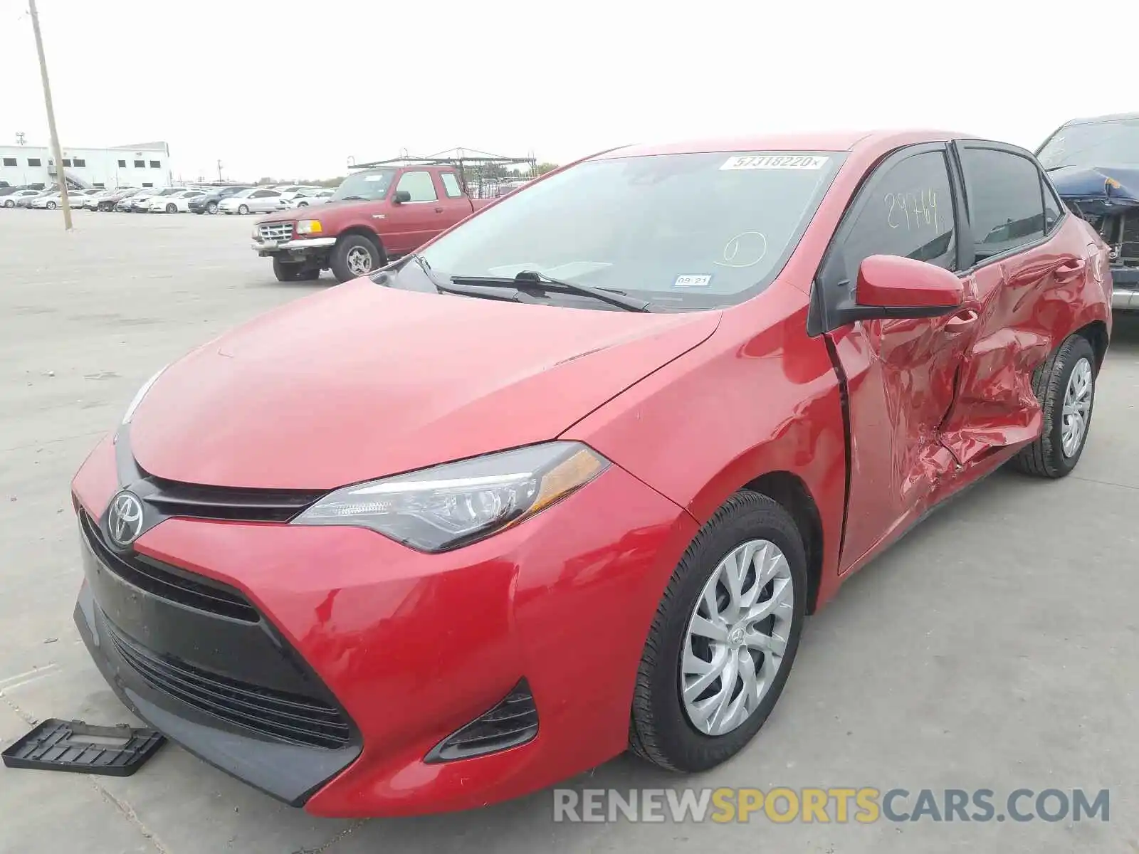 2 Photograph of a damaged car 5YFBURHE1KP881883 TOYOTA COROLLA 2019