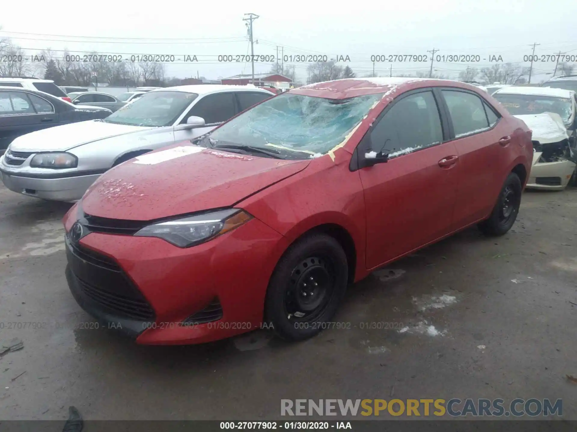 2 Photograph of a damaged car 5YFBURHE1KP882676 TOYOTA COROLLA 2019