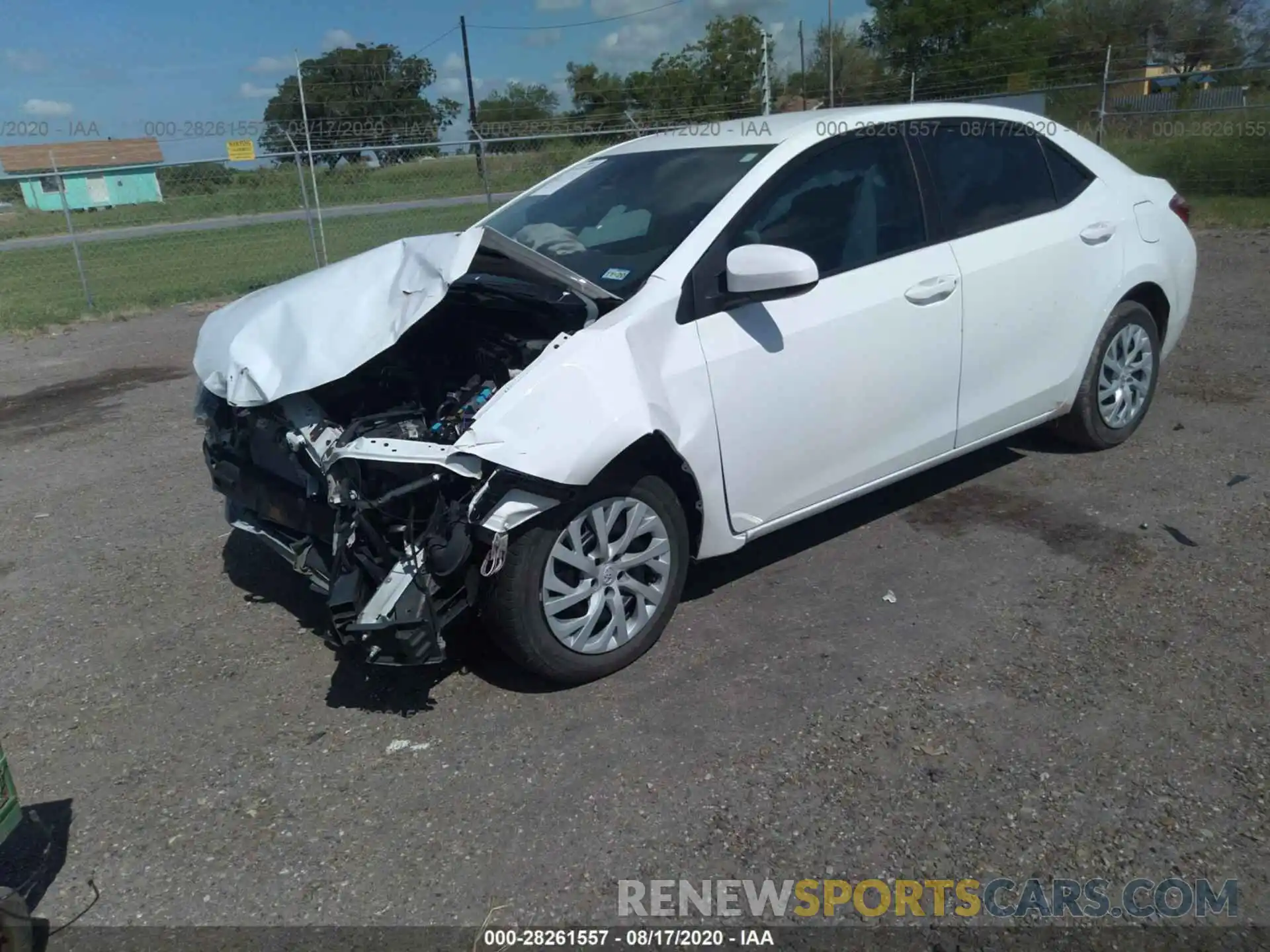 2 Photograph of a damaged car 5YFBURHE1KP883133 TOYOTA COROLLA 2019