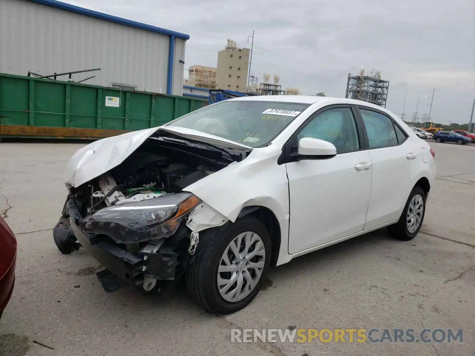 2 Photograph of a damaged car 5YFBURHE1KP885898 TOYOTA COROLLA 2019