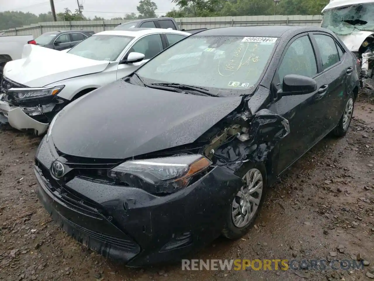 2 Photograph of a damaged car 5YFBURHE1KP885903 TOYOTA COROLLA 2019