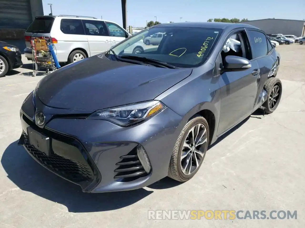 2 Photograph of a damaged car 5YFBURHE1KP886226 TOYOTA COROLLA 2019