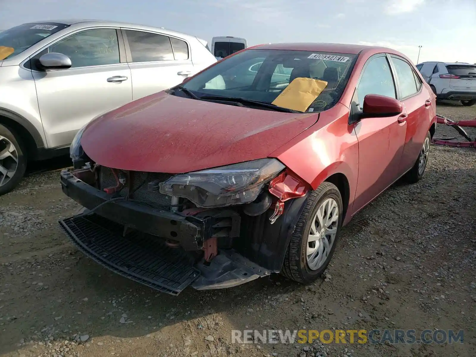 2 Photograph of a damaged car 5YFBURHE1KP886260 TOYOTA COROLLA 2019