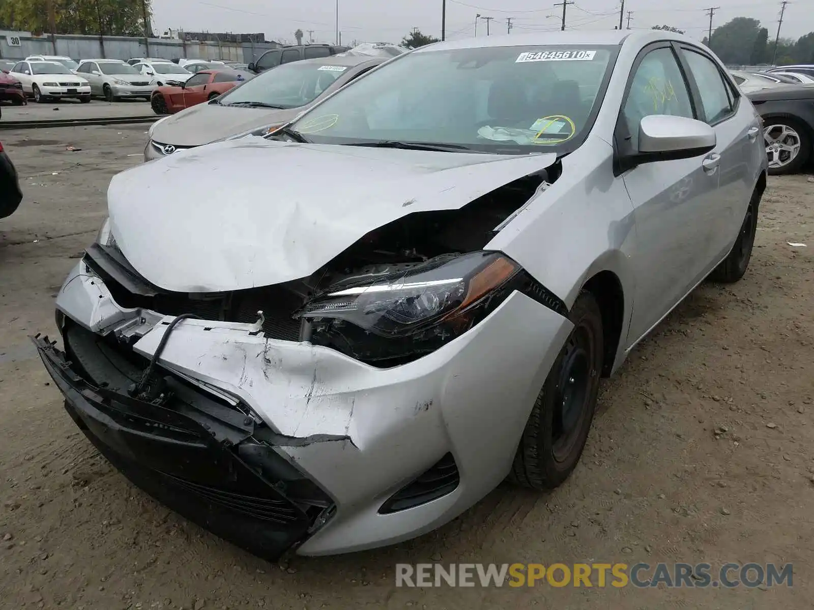 2 Photograph of a damaged car 5YFBURHE1KP886386 TOYOTA COROLLA 2019