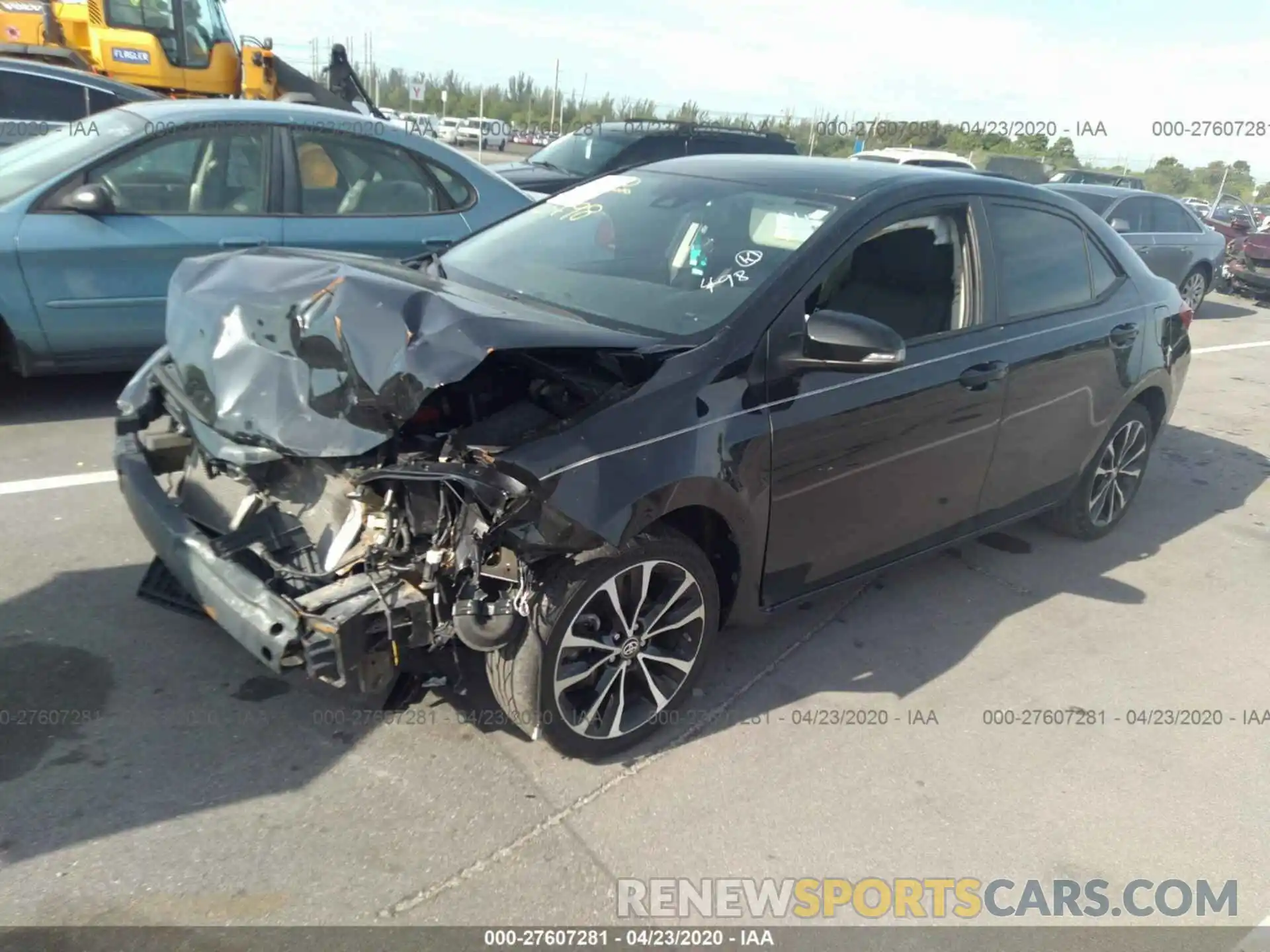 2 Photograph of a damaged car 5YFBURHE1KP886498 TOYOTA COROLLA 2019