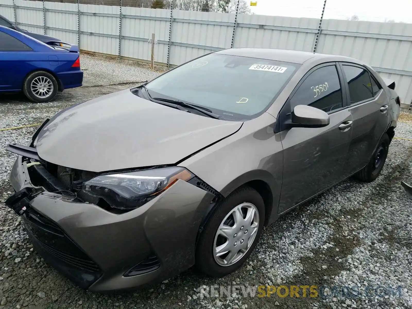 2 Photograph of a damaged car 5YFBURHE1KP886548 TOYOTA COROLLA 2019