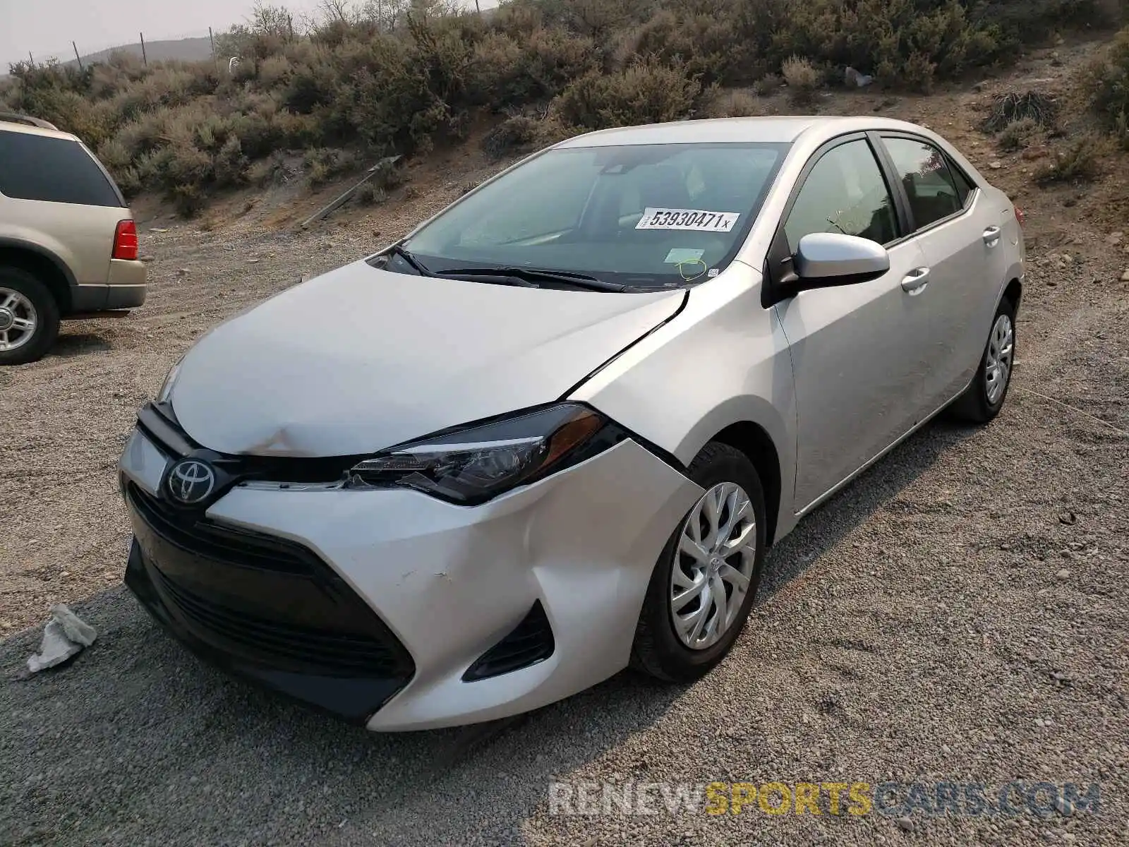 2 Photograph of a damaged car 5YFBURHE1KP886940 TOYOTA COROLLA 2019