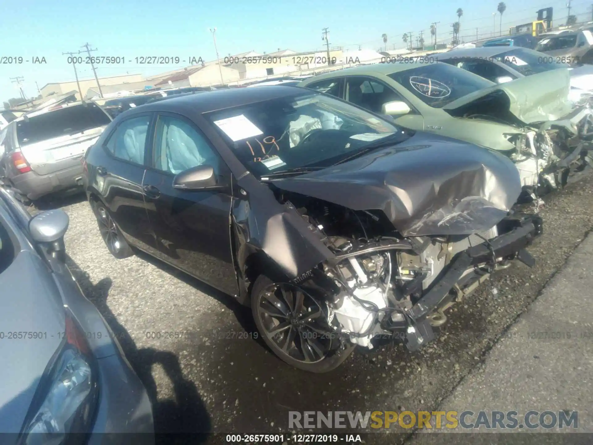 1 Photograph of a damaged car 5YFBURHE1KP887196 TOYOTA COROLLA 2019