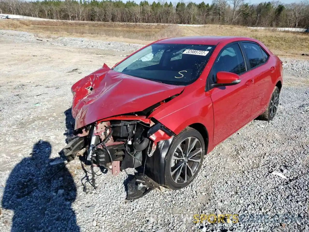 2 Photograph of a damaged car 5YFBURHE1KP887232 TOYOTA COROLLA 2019